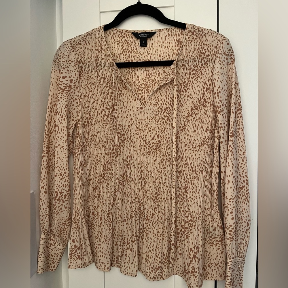 Vera Wang chiffon print blouse